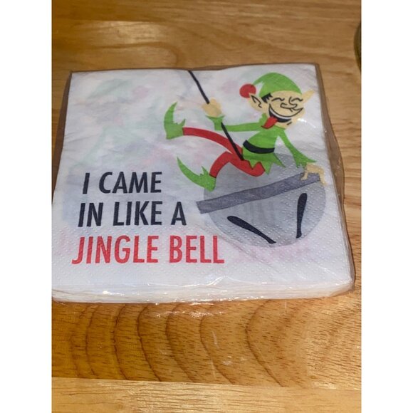 I Came In Like A Jingle Bell Napkins 2-Ply 18-Pack Creative Converting Humorous - Picture 1 of 3